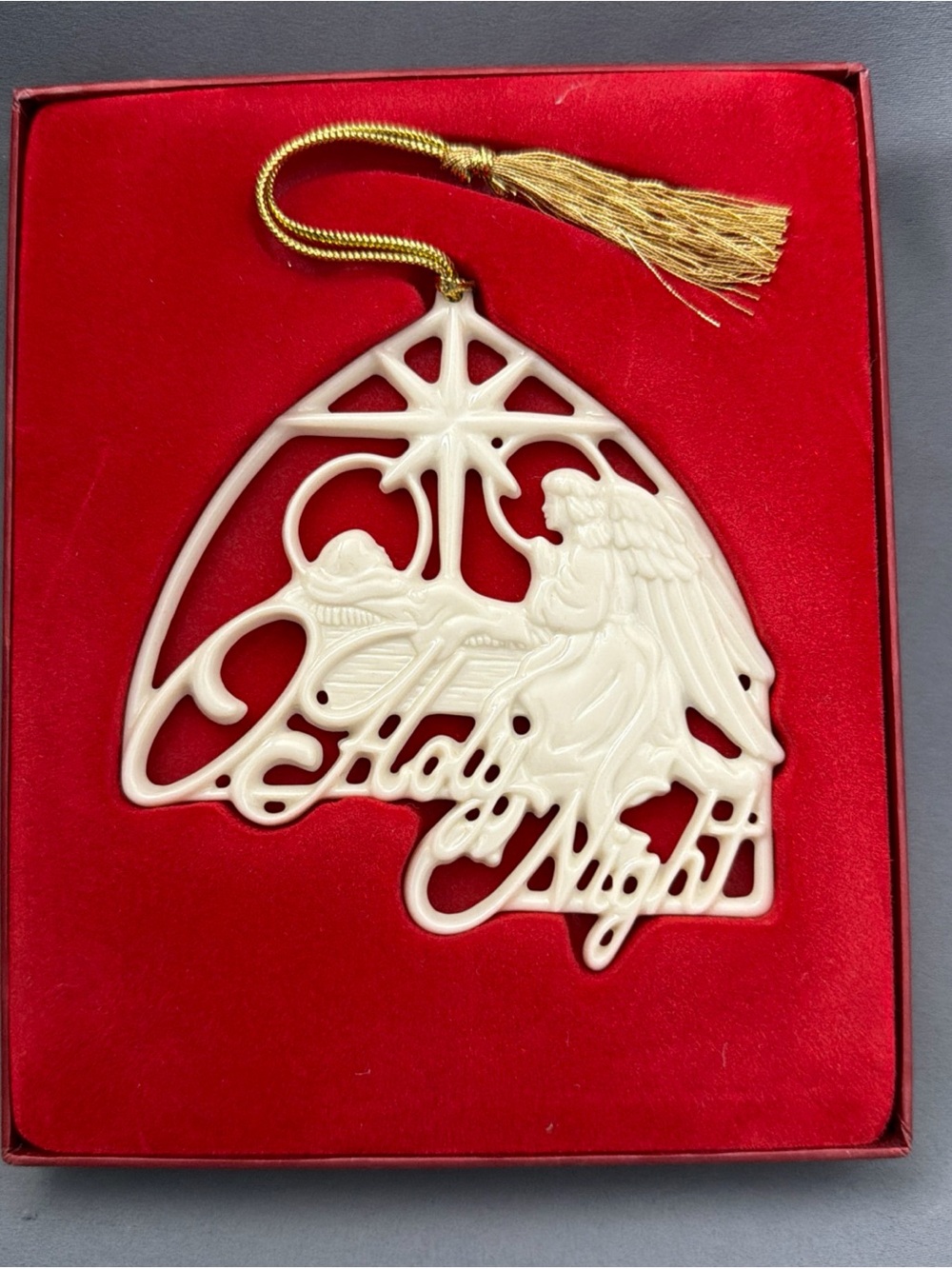Vintage Lenox Ornament 2002 "O Holy Night" 6th in Series of Christmas Series NIB